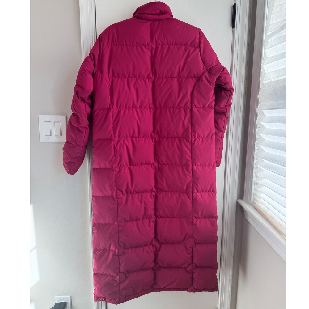 LL Bean Ultrawarm Long Puffer Coat Pink Goose Down Maxi Parka Womens Medium - Picture 7 of 11